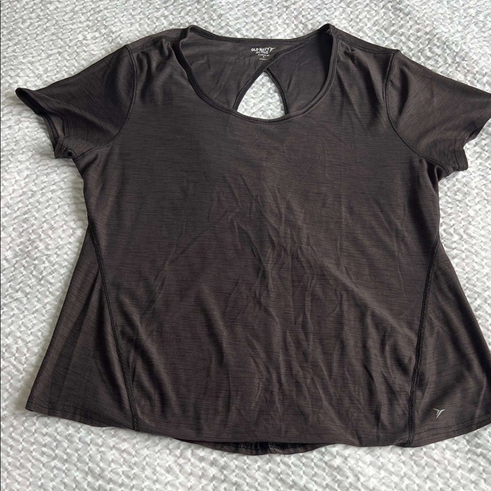 Old Navy Women's Gray Athletic Short Sleeve Tee